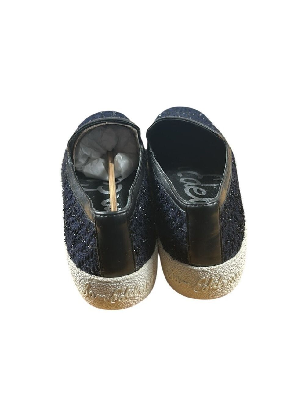 Sam Edelman Becker Navy/Black Boucle Slip-On Sneakers Size 9.5 - Picture 5 of 9
